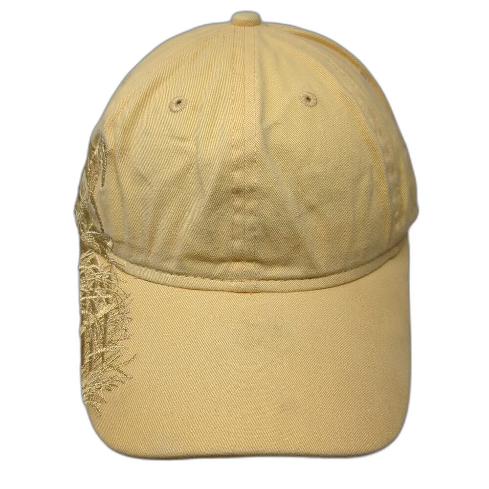 Dri Duck Baseball Cap Yellow One Size Running Horses Embroidery Cotton Hat